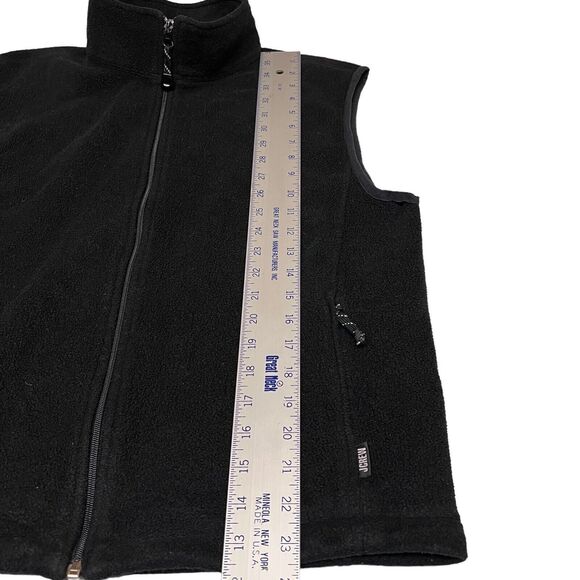 J Crew Vest Mens L Black Fleece VTG USA 90s Full Zip Multiglisse Transitional - Picture 2 of 10